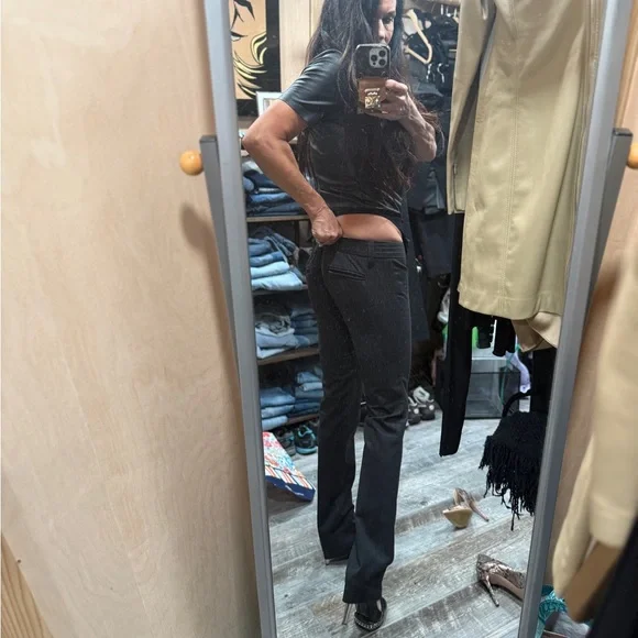 Frankie B super low slacks, light black and color. Size 27 - Picture 6 of 14